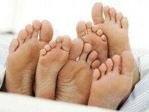 zdrava stopala nakon liječenja gljivica između prstiju